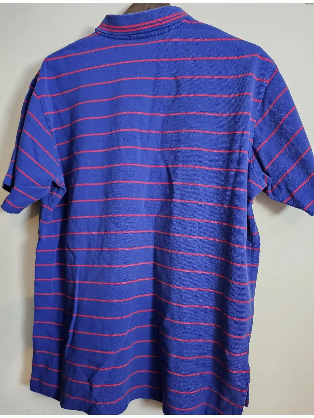 Lacoste Polo Shirt Dark Blue Mens Size XL Stripes Cotton